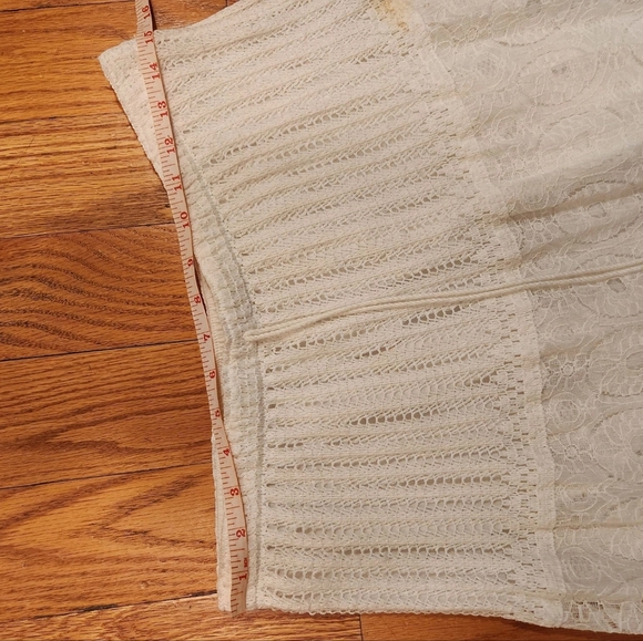 Vintage Bohemian Styled,Lined  White Skirt, Size L - Picture 4 of 9